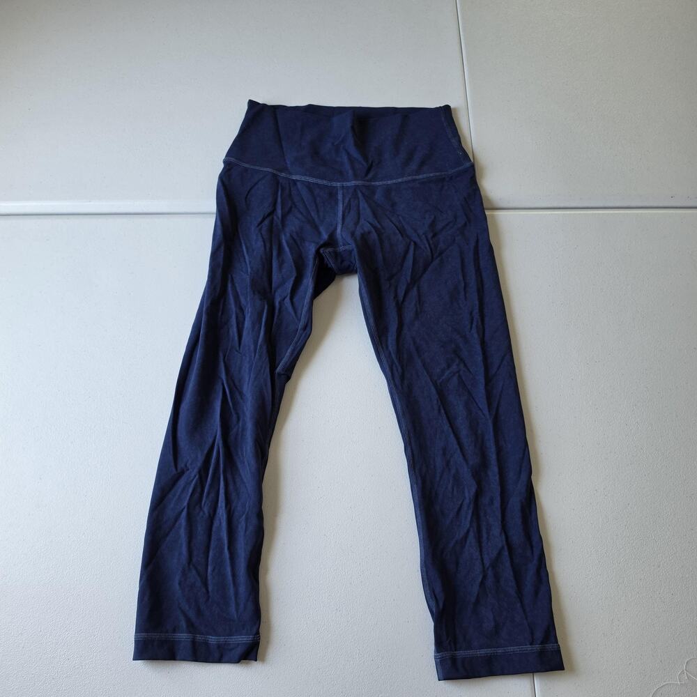 Lululemon Align Crop Capri Leggings Womens 6 Blue High Rise Ankle Yoga Pants